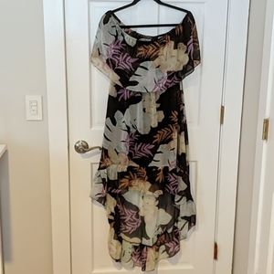 Tube top hi-lo cover up and dress